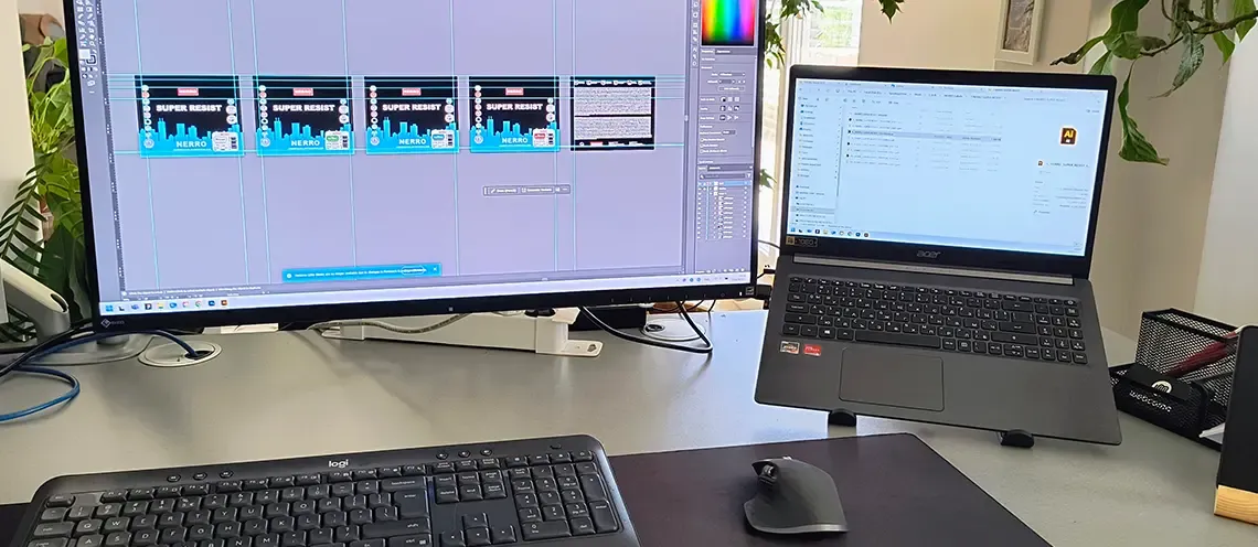 Работен процес по етикети за бои, грундове и декоративни покрития в Adobe Illustrator