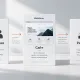 Три бели карти „Аудитория“, „Сайт“ и „Резултат“, свързани с оранжеви стрелки, представят връзката между посетителите, уебсайта и бизнес целите.